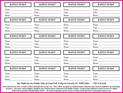 Printable Raffle Tickets Free You Can Use The Templates As Raffle ...