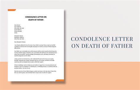 Condolence Letter On Death Of Father In Word Pdf Google Docs Pages/poem ...