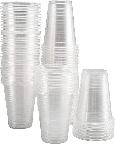 Buy 100 Pack Plastic Cups, Plastic Cups, Disposable Plastic Cups Clear ...