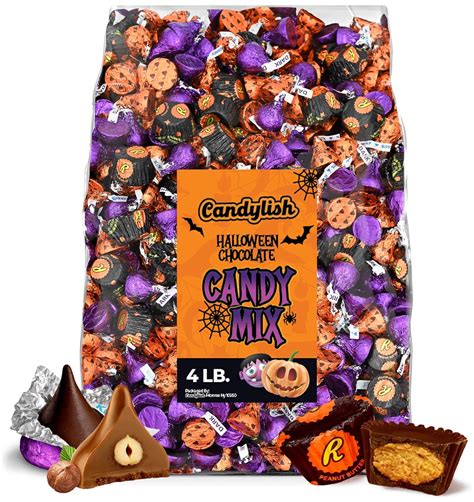 Amazon.com: HALLOWEEN Chocolate Mix 4 pounds (64 oz) - in Black, Orange ...