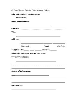 Data Sharing for Governmental Entities Doc Template | pdfFiller