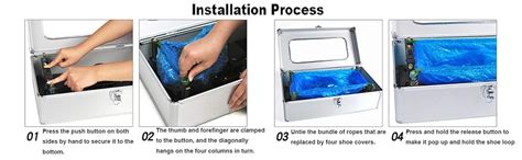 DOLPHY Shoe Cover Dispenser Machine with 100 Pieces Shoe Cover (Silver ...