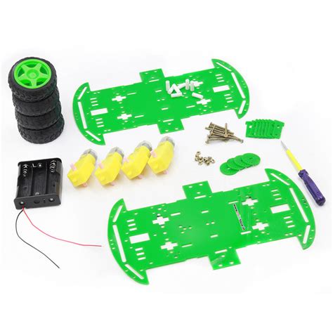 [Coloured] 4WD Smart Robotic Car Four Wheel Drive Kit with Acrylic Cha