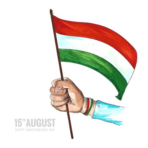 Hand tekenen aquarel hand met Indiase vlag kaart achtergrond | Gratis ...