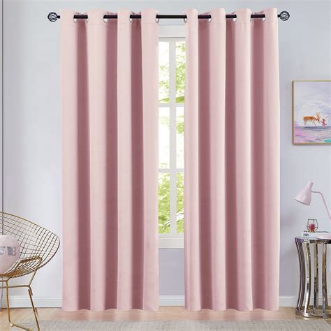 Bedroom Curtains Blackout Drapery Panels, Three Pass Microfiber Thermal ...