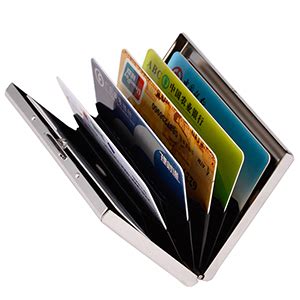 Buy House of Quirk RFID Secure Stainless Steel Card Holder Wallet ...