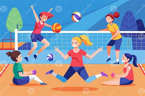 Aften and River engaged in a game of strip volleyball game Background