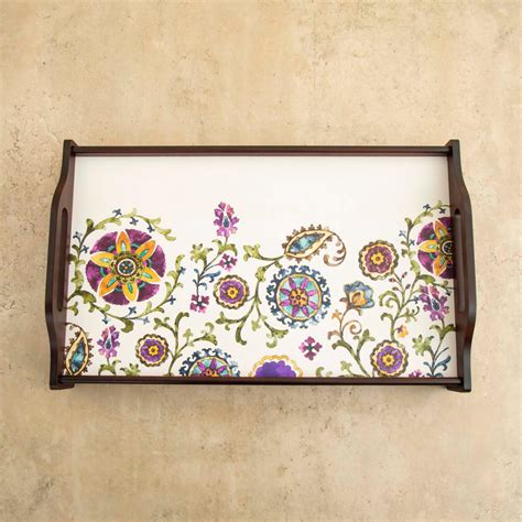 Buy Alora-Fiore Printed Wood Breakfast Tray - 56 cm x 35 cm from Home ...