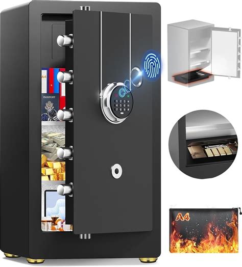 Sanfnz 8.0 Cuft Extra Large Biometric Safe Box, Large Safe With Bottom ...