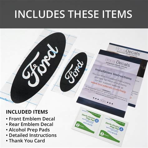 Buy BocaDecals 2015-2018 Ford Edge Emblem Overlay Insert Decals (Set of ...