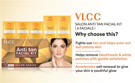 VLCC Salon Series Anti Tan Facial Kit ( 6 Facials ) - 300g - At Home ...