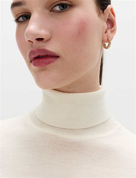 Buy Pure Merino Wool Roll Neck Jumper at Marks & Spencer