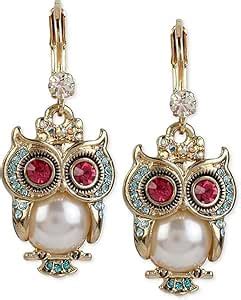 El Regalo Cute & Elegant Owl CZ Stone Earrings for Girls & Women ...