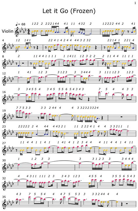 Let it Go (Frozen) - Sheet music for Violin