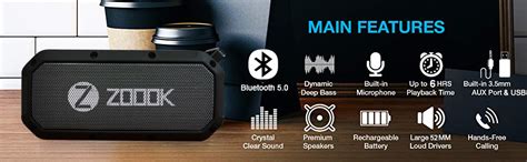 Zoook Bass Warrior Bluetooth Speaker 5 Watts with 1200Mah Battery/USB ...