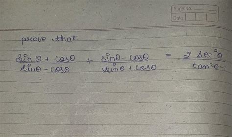 CLASS 10TRIGONOMETRYPLS ANSWER THIS QUESTIONby hand written - Brainly.in