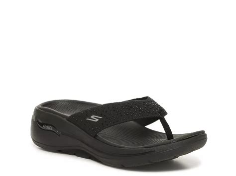Skechers GO WALK Arch Fit Dazzle Wedge Sandal - Free Shipping | DSW