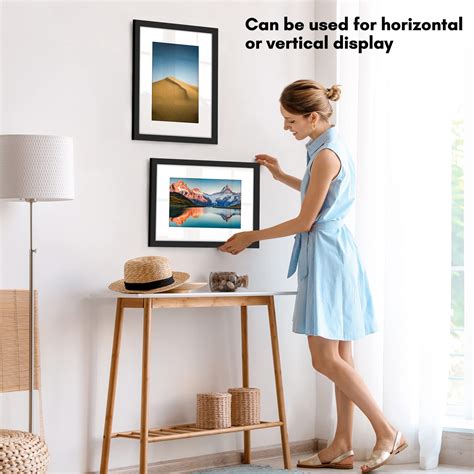 Americanflat 12x16 Picture Frame in Black - Use as 8x12 Picture Frame ...