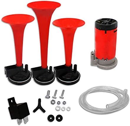 Allextreme EXCAHR3 Car/Bikes Air Horn with 12 Volt Air Compressor and ...