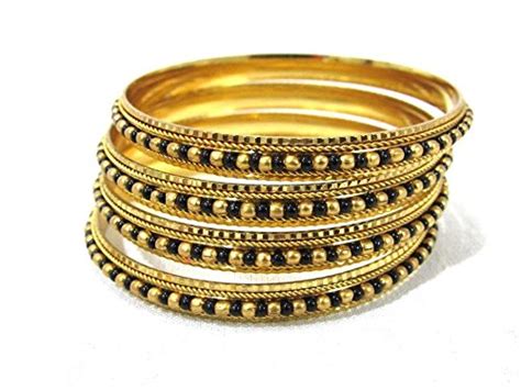 Buy Shree Mauli Creation Golden and Black Alloy Black and golden beads ...