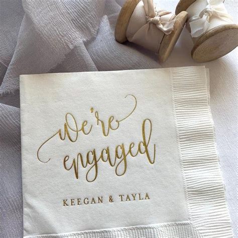engagement party napkins and plates
