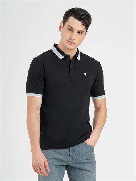 Red Tape Menâ€™s Black Polo T-Shirt | Redtape
