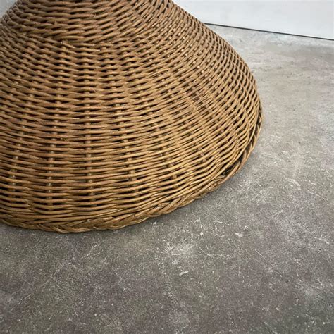 French Wicker Floor Lamp For Sale at 1stDibs