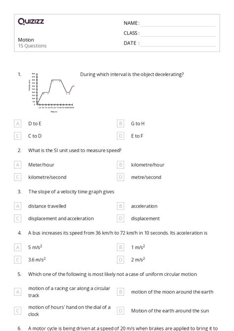 50+ simple harmonic motion worksheets on Quizizz | Free & Printable
