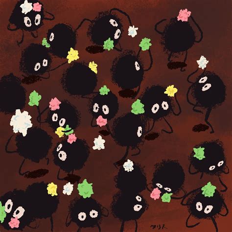 Soot sprites, Cristina Oceja | Soot sprites, Studio ghibli fanart, Sprite