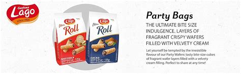 Lago Mini Wafer Roll | Filled with Rich Hazelnut & Cocoa Cream- 125g ...