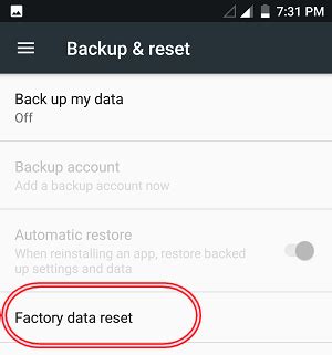 Image result for Blu Android Phone Factory Reset