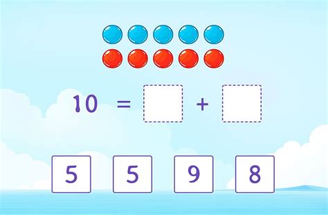 Image result for Forming Number 10 for Kids Using Addition of Two Numbers