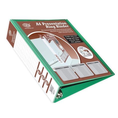 FIS Color Presentation Binder 4D Ring, Green Color, A4 Size, 65mm Ring ...