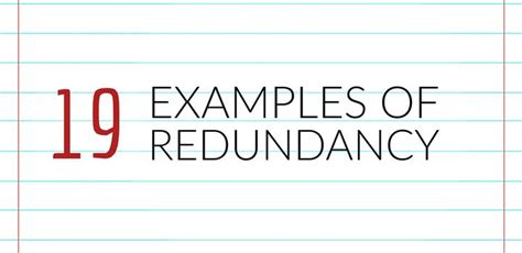 Image result for Redundancy Examples