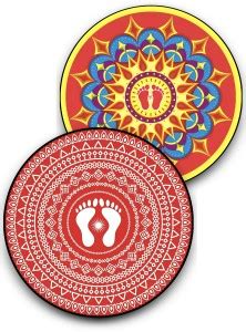 Laxmi Mata Charan Rangoli Sticker | Diwali Rangoli Laxmi Mata Feet ...