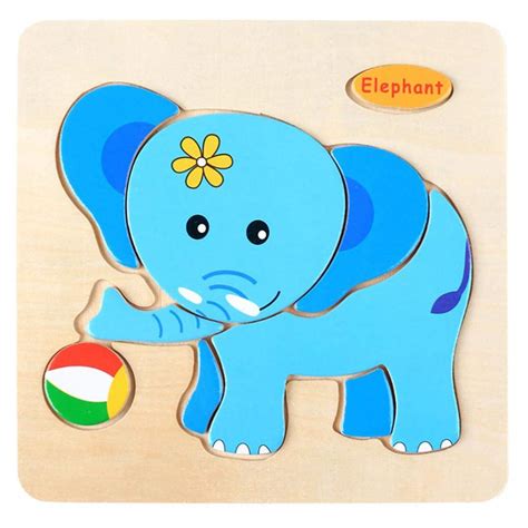 Buy Gbell Wooden Puzzle for Preschool Toddler, Animal Jigsaw Board ...