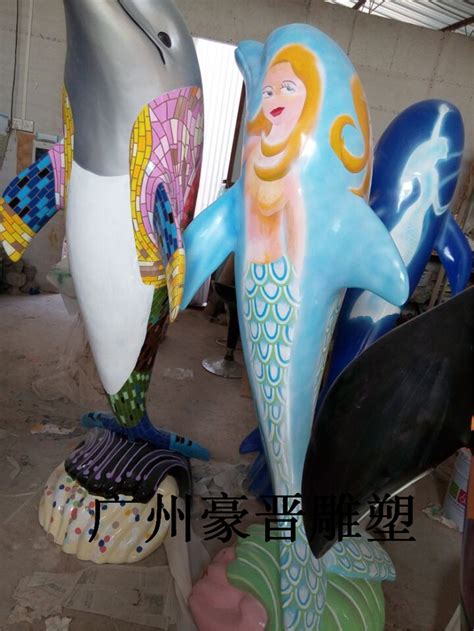 玻璃钢海豚身上彩绘美人鱼雕塑定做厂家【价格，厂家，求购，什么品牌好】-中国制造网，广州辰佳雕塑工艺品有限公司