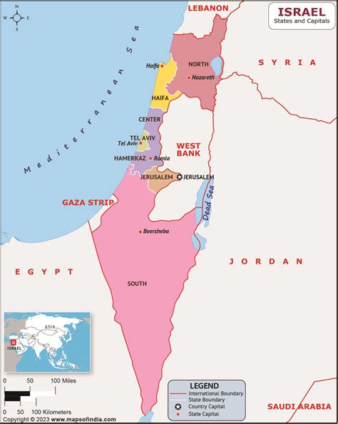 Israel Districts and Capitals List and Map | List of Districts and ...
