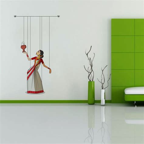 Buy Rawpockets Decals 'Kathak Puppet Dance' Large Size Wall Sticker ...