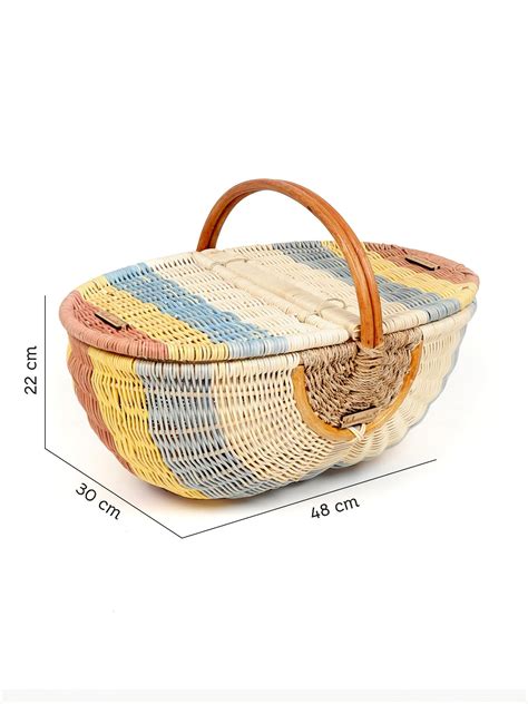 Buy Online Wicker Storage Basket | Picnic Basket – Habere India