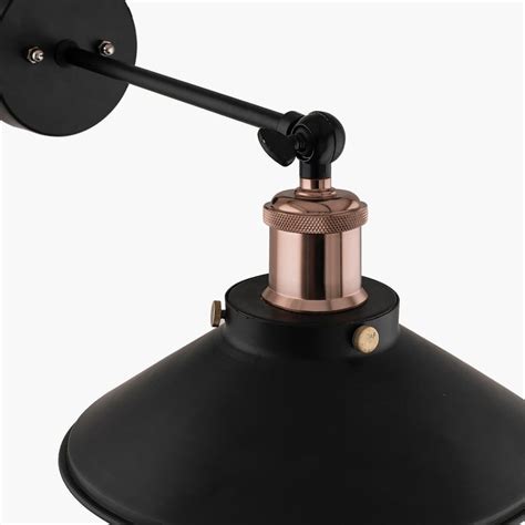 Buy HOMESAKE Black Metal Vintage Cone Shape Wall Lamp from Homesake at ...