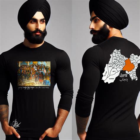 Buy Maharaja Ranjit Singh Khalsa Darbar Full Sleeve Men Punjabi Tshirt ...