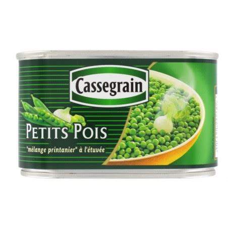 Livraison à domicile de petits pois à l'étuvée Cassegrain 280g