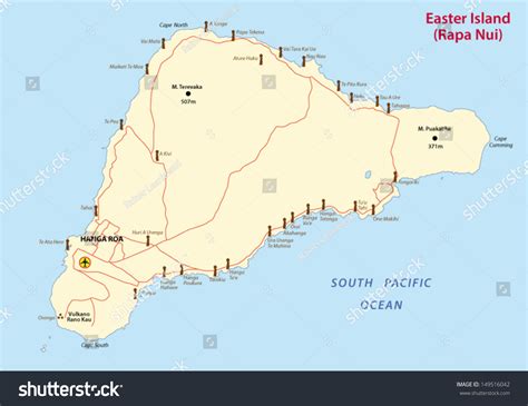 Easter Island Map Stock Vector (Royalty Free) 149516042 | Shutterstock