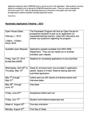Fillable Online ccc Malcolm X College - Paramedic Program - City ...