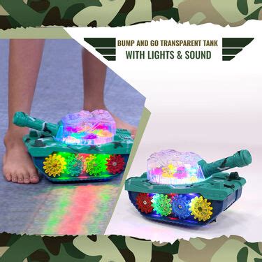 Bump & Go Big Army Tank with Light & Sound – Hit2Order