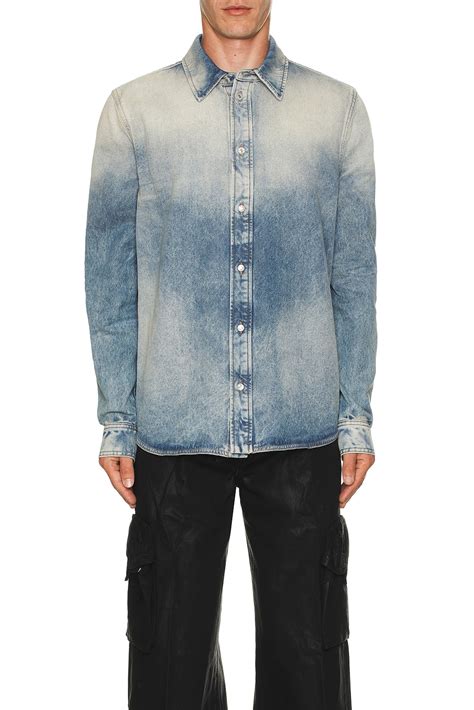 Amiri MA Quad Interior Long Sleeve Shirt in Antique Indigo | FWRD