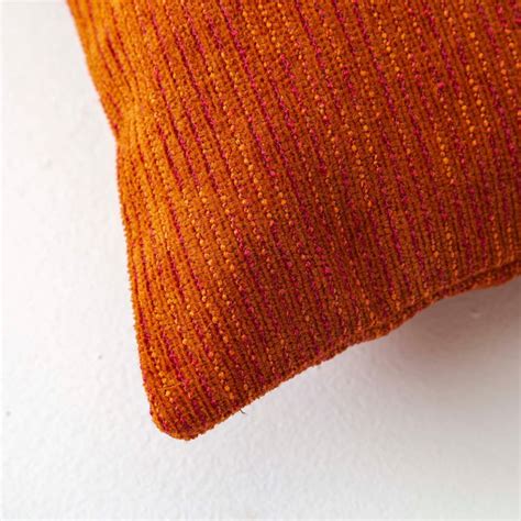 Buy Fiesta Velvet Orange Textured Cushion Cover- Set of 2 - 40 x 40 cm ...