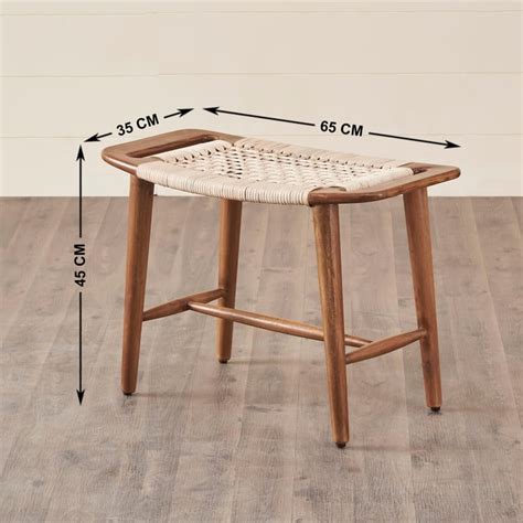Buy Amber Acacia Wood Stool - Brown from Home Centre at just INR 1998.0