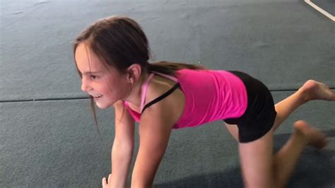 Practicing gymnastics at the gym - YouTube